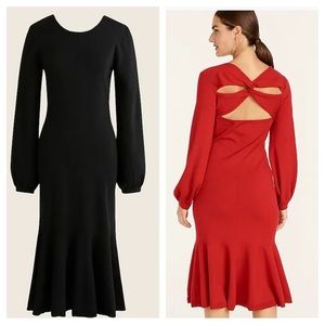 NWT J. Crew Large Holiday Cocktail Dress Large Twist-back sweater-dress